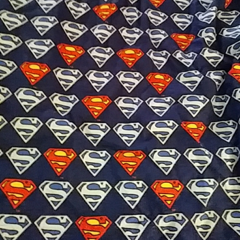 Hand made  super man plush  throw over blanket